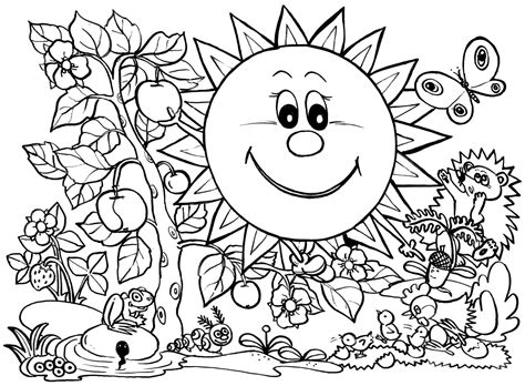 coloring pages spring season coloring home