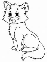 Coloring Pages Animal Baby Wolf Printable Kids Cute Animals Realistic sketch template