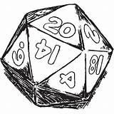 D20 Drawing Dice Discord Fantasy Minecraft Getdrawings Paintingvalley Server sketch template