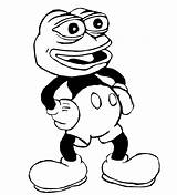 Pepe Frog Drawing Old Getdrawings Paintingvalley Ghostface sketch template