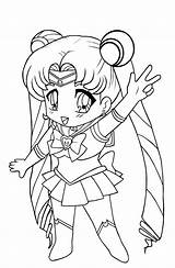 Chibi Coloring Pages Kids Printable Cute Girl Anime Print sketch template