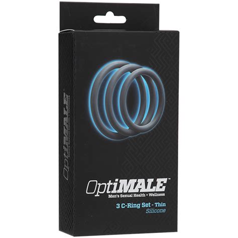 Doc Johnson Optimale™ 3 C Ring Set Thin Slate