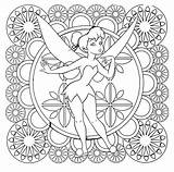 Coloring Pages Disney Tinkerbell Difficult Coloriage Mandala Hard Clochette Fée Teenagers Fairy Princess Adult Printable Adulte Color Choose Board Sheets sketch template