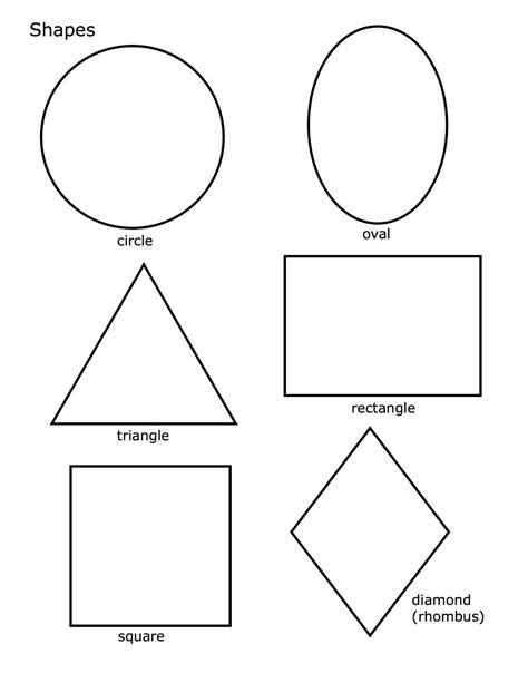 simple shapes coloring pages