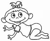 Baby Coloring Girl Pages Diapers Wecoloringpage Boy sketch template