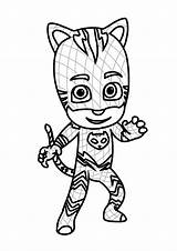 Pj Masks Coloring Kids Pages Color Drawing Cartoon Justcolor Funny Print Clipartmag Children sketch template