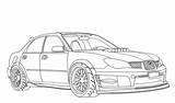 Subaru Wrx Sti Coloring Impreza Pages Car Drawing Template Sketch Printable Outback Cars Kids Categories Race Paper sketch template