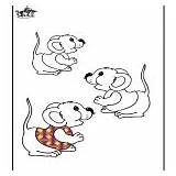 Coloring Animals Pages Mouses Rodents Category sketch template