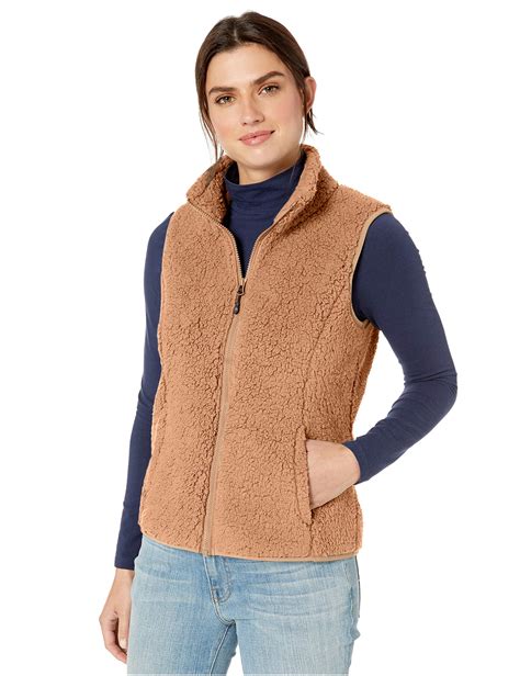 amazon essentials polar fleece lined sherpa vest