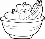 Fruit Bowl Basket Coloring Drawing Pages Printable Food Kids Fruits Drawings Easy Draw Bowls Step Still Life Frutas Vegetables Getdrawings sketch template