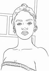 Rihanna Celebrite Youtubers Musicians Colorier Famosi Cantanti Onlinecoloringpages Gwiazdy Imprimé Kolorowanka 1724 Drukuj sketch template