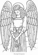 Coloring Angel Pages Adult Seraphim Adults Colouring Angels Dover Printable Coloriage Wings Publications Doverpublications Sheets Book Zb Samples Kids Fairies sketch template
