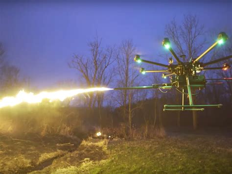 insanely cool flamethrowing drone    buy