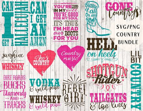 country svg bundle svg files png clipart country svg etsy sign