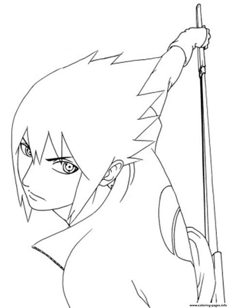 naruto  sasuke coloring page printable