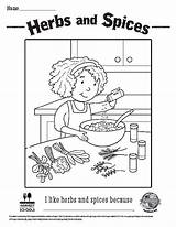 Spices Herbs Sheets Coloring Foodhero sketch template