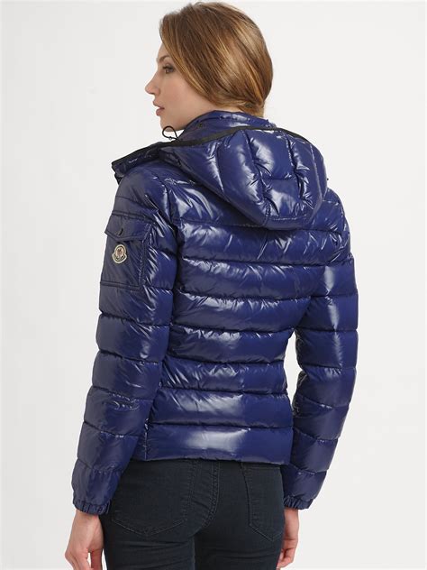 lyst moncler hooded puffer jacket  blue