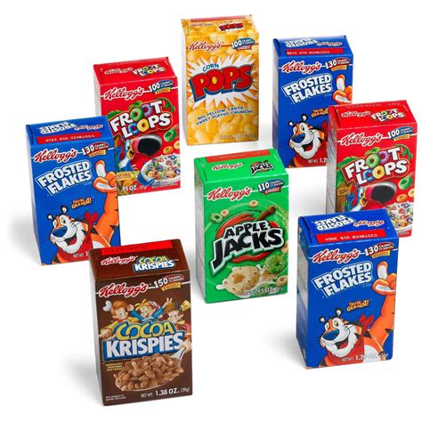kellogg s cereal fun pak variety pack 8 count assorted single serve boxes pack of 4