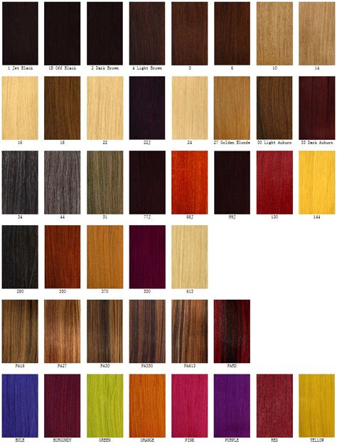 hair color charts