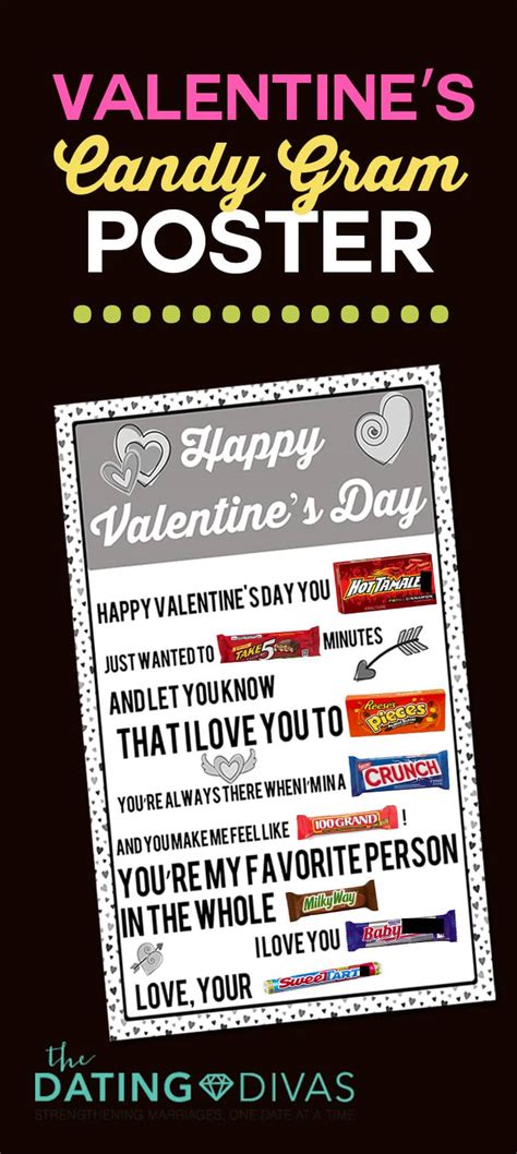 four printable candy posters the dating divas