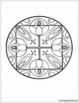 Mandala Spring Pages Coloring Color sketch template