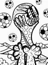 Romero Britto Pages Coloring Copa Do Mundo Template sketch template