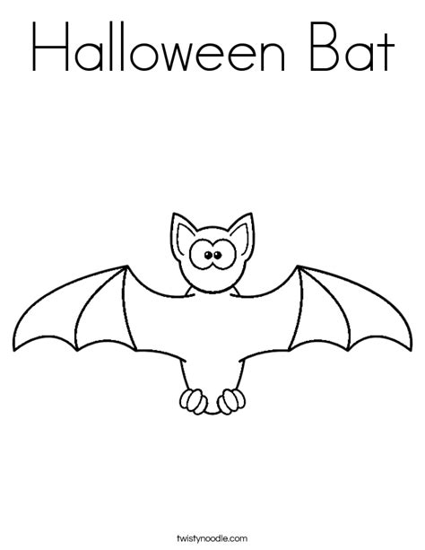 halloween bat coloring page twisty noodle