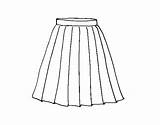 Skirt Coloring Pleated Colorear Coloringcrew sketch template