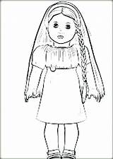 American Doll Coloring Pages Girl Getcolorings sketch template