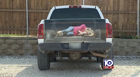 Texas Company Makes Sign Depicting Woman Tied Up In Truck Daily Mail