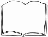 Book Open Template Clipart Bible Blank Outline Clip Coloring Pages Books Cliparts Line Opened Stencil Kids Colouring Children Reading Border sketch template