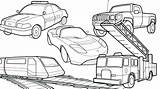 Coloring Pages Transportation Land Water Car Sheets Getcolorings Police Color Getdrawings Colorings sketch template