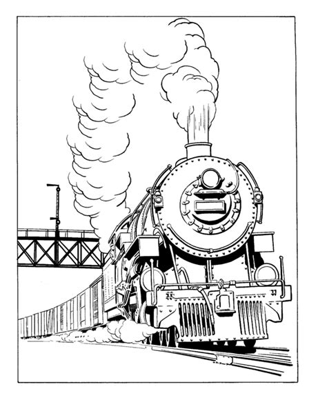train  rail coloring sheet steam locomotive coloring bluebonkers