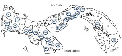 Mapa Con Las 52 Cuencas Hidrográficas De Panamá En El Que
