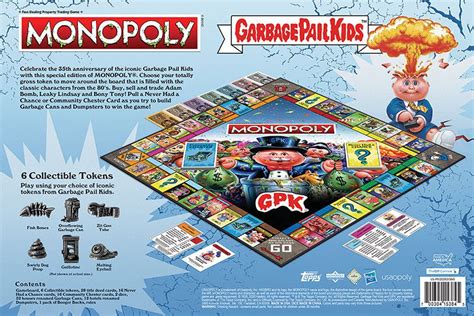 monopoly board game garbage pail kids edition chess house