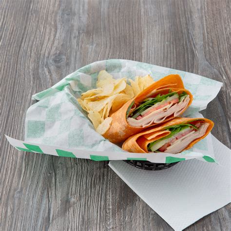 choice    green check deli sandwich wrap paper pack