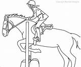 Horse Jumping Coloring Pages Riding Show Drawing Horseback Horses Print Printable Getcolorings Getdrawings Color Racing sketch template