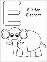 Letter Coloring Elephant Pages Preschool Alphabet Ee Kids Activities Color Print Letters Toddler Tracing Colouring Craft Crafts Templates Elephants Book sketch template