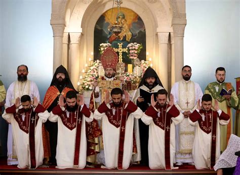 holiness aram  presides   ordination   celibate priests armenian prelacy