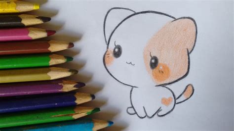 como desenhar um gatinho kawaii 🐈 youtube