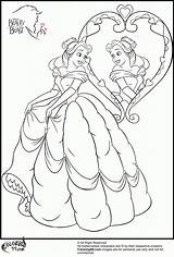 Coloring Belle Pages Princess Disney Beast Beauty Drawing Castle Sheets Coloriage La Dress Dresses Colouring Print Et Book Drawings Baby sketch template