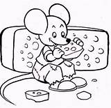Cheese Coloring Mouse Pages Chuck Kids Printable Getcolorings Color sketch template