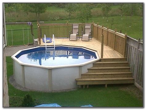 Simple Above Ground Pool Deck Designs Backyarddeckdesigns Pool Deck