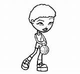 Basketball Female Coloring Player Coloringcrew sketch template