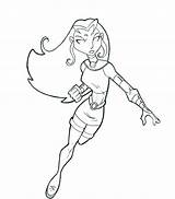 Starfire Titans sketch template