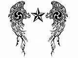 Tribal Star Tattoo Nautical Designs Stars Wings Coloring Tattoos Pages Deviantart Cliparts Awesome Clipart Dragon Outline Swirls Library Print Tattoomagz sketch template