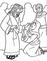 Jesus Heals Miracles Jairus Getdrawings Netart Bleeding Kids sketch template