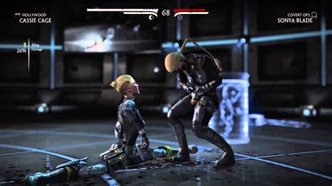 mortal kombat x cassie cage xray move on other female characters youtube