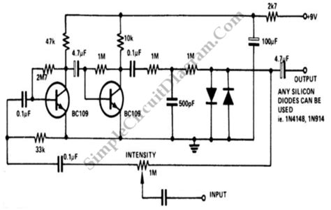 fuzz box distorion pedal electric guitar effect simple circuit diagram