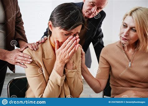 woman crying while talking about her problems stock image image of